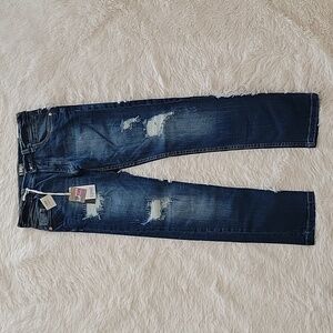 MINICONF iDo Slim Fit Distressed Boys Jeans Dark Wash Size 10 Years